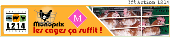 Action L214 : Monoprix Nantes