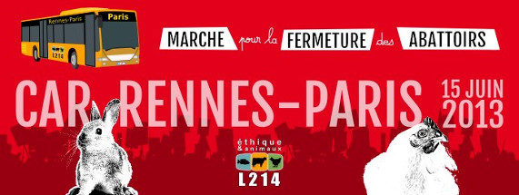 Manifestation pour la fermeture des abattoirs