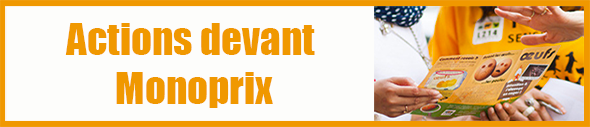 Actions devant Monoprix