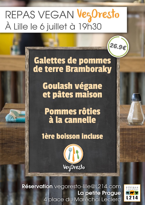 menu vegan à lille