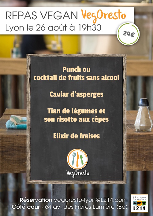 menu vegan à Lyon