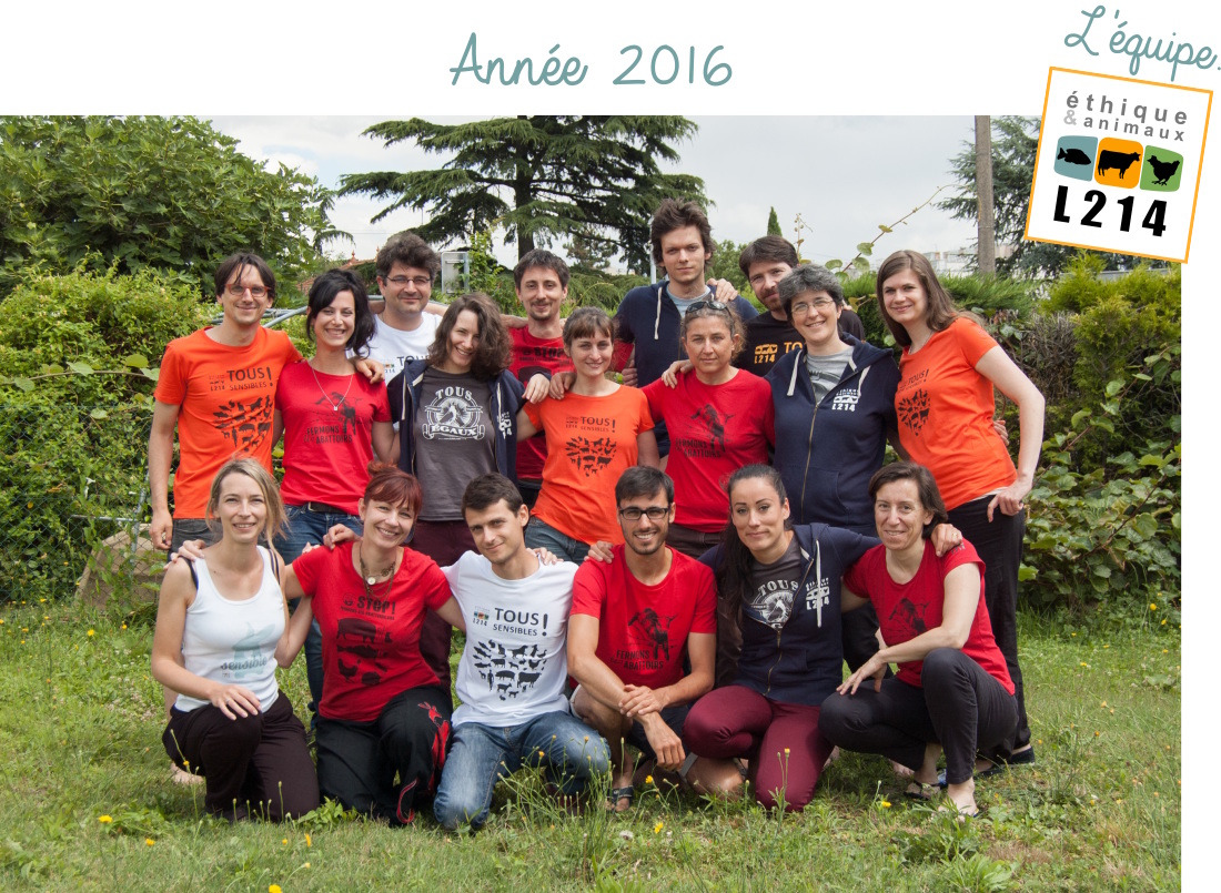 L'équipe de L214 - 2016