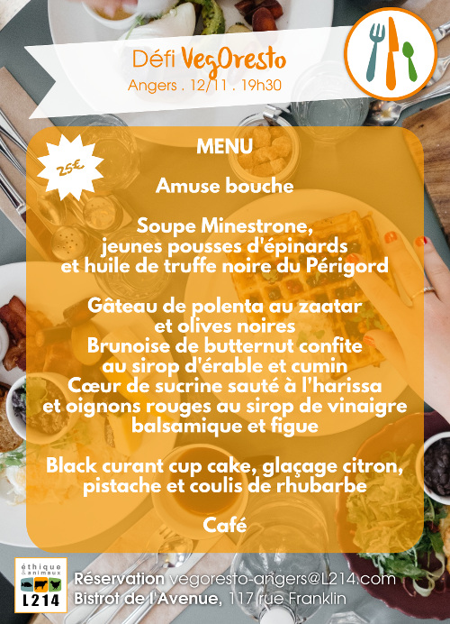 menu vegan Angers