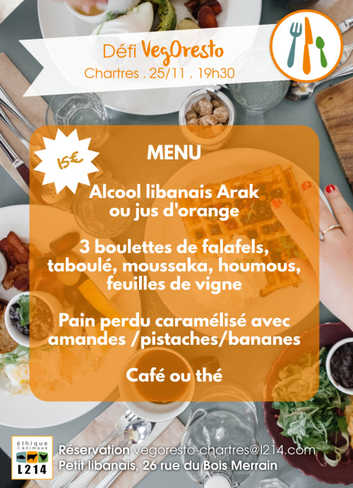 menu vegan Chartres