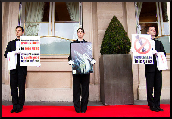 Happening contre le foie gras
