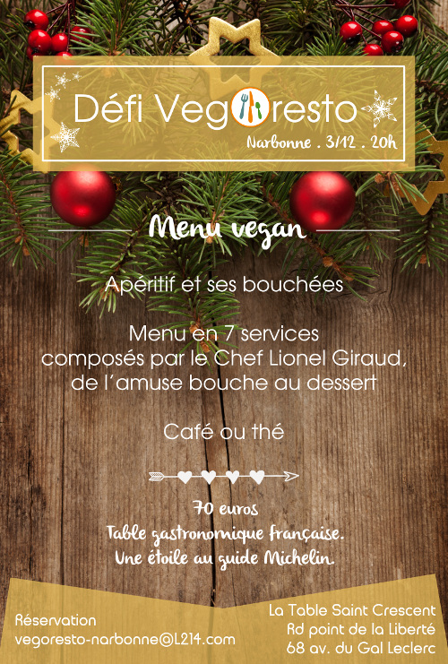 menu vegan Narbonne