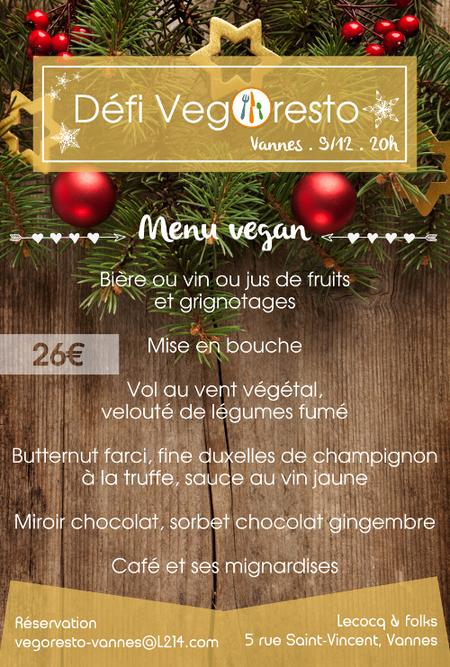 menu vegan Vannes
