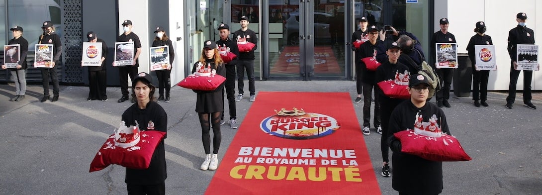 Action au siège de Burger King à Paris